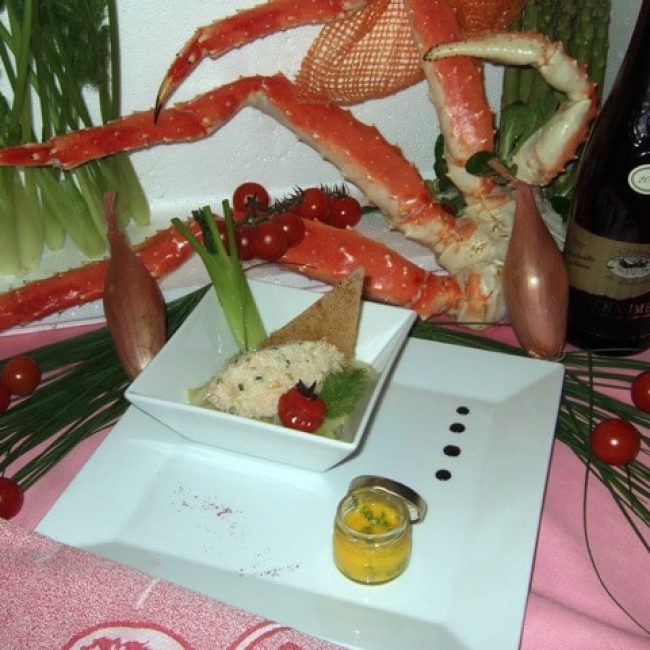 Gourmandise de King Crab aux parfums de layon et girofle