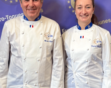 Virginie Basselot à la Présidence d’Euro-Toques France aux côtés de Michel Roth.