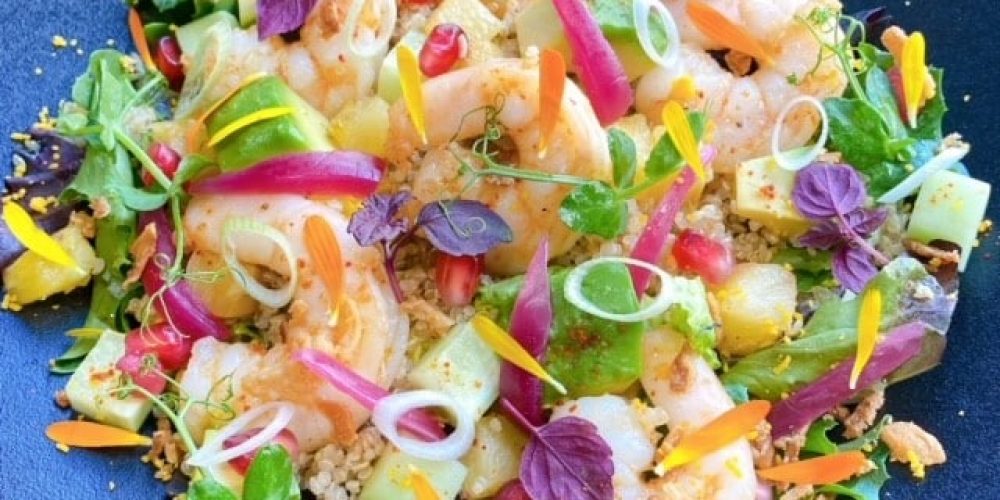 Salade de gambas et quinoa