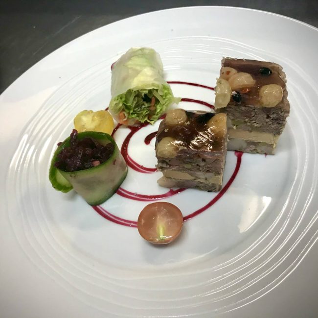 Éterle du Puys de la Tourte en strates de foie gras