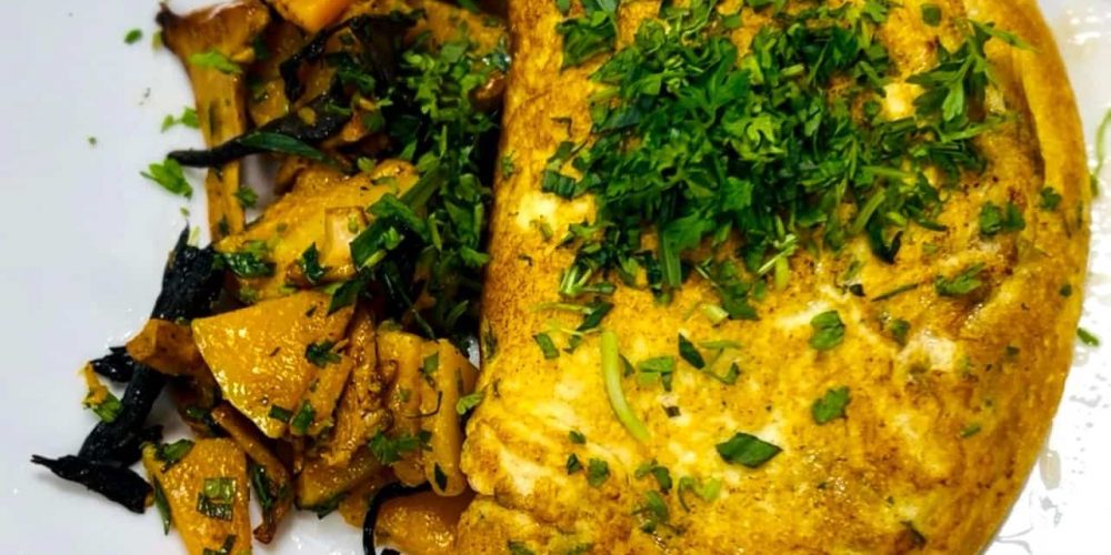 Omelette soufflée aux fines herbes