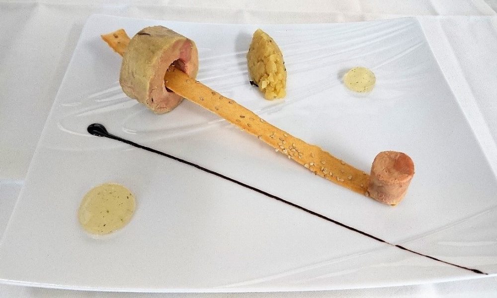 Foie Gras de canard au Mojito, marmelade de pommes à la menthe