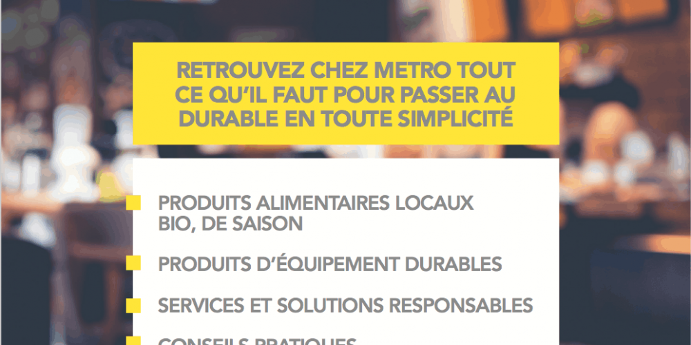 Avec METRO, Mon restaurant passe au durable
