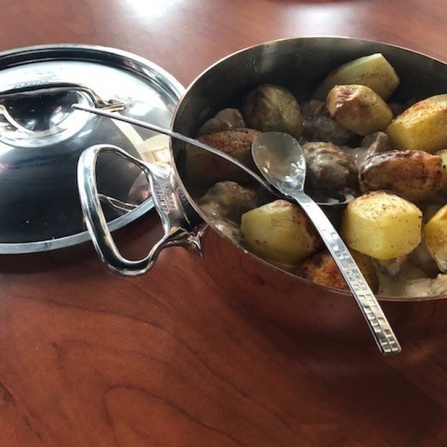 Ris de veau au Porto et petits légumes