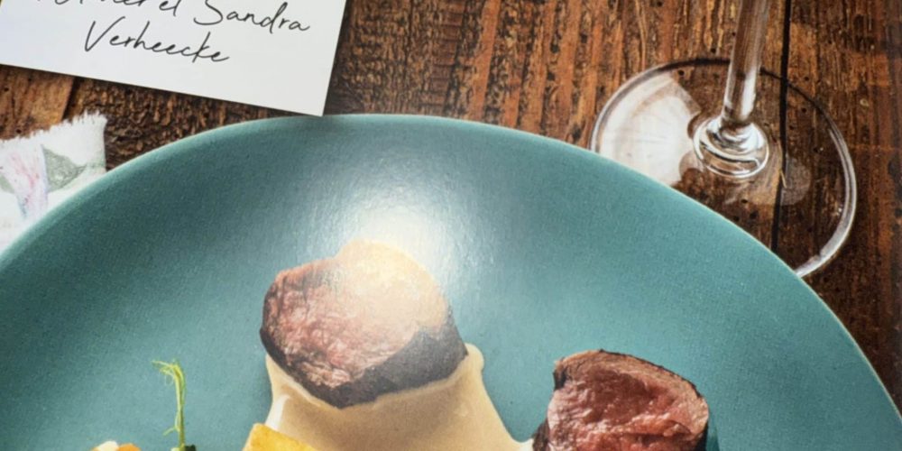 Mignon de sanglier mariné à la Négrette, crème d’ail noir, polenta crémeuse et petits légumes croquants