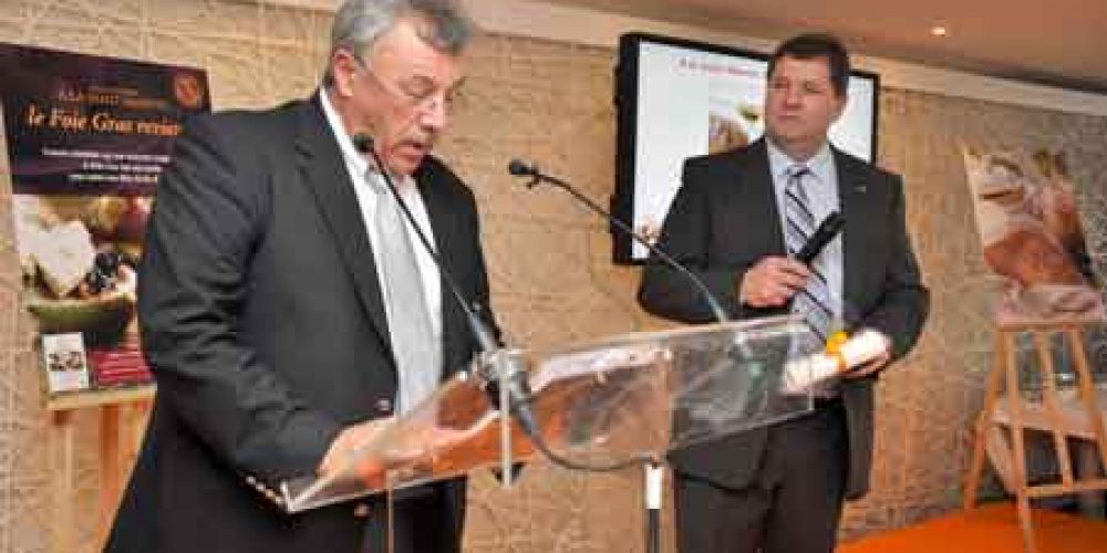 Didier Peschard, Président d’Euro-Toques,  intronisé « Maître es Foie Gras »