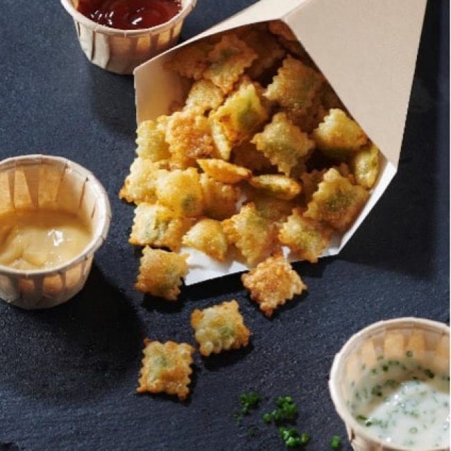 Utilisez nos Ravioles à frire, en accompagnement, en apéro et même en salade