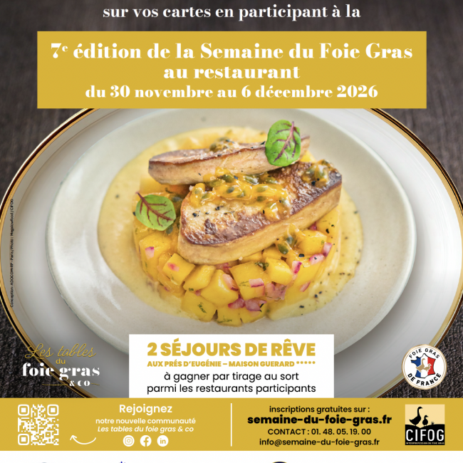 Appel aux chefs pour la Semaine du Foie Gras au Restaurant